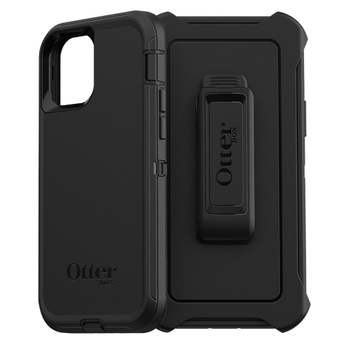 Otterbox - Defender Case for Apple iPhone 12 / 12 Pro - Black